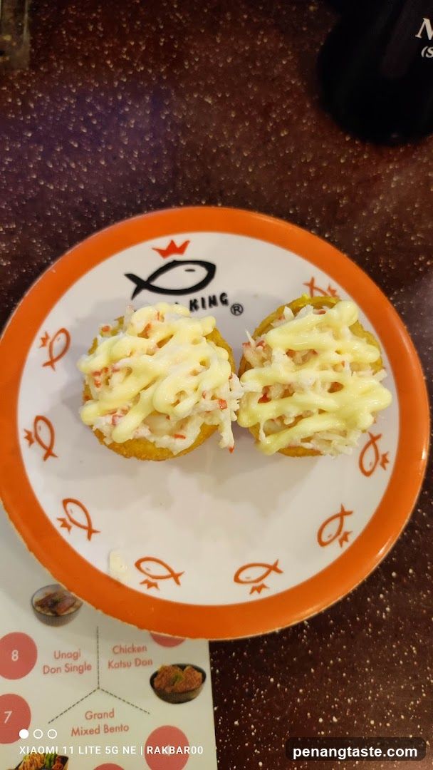Food on a plate with menu below