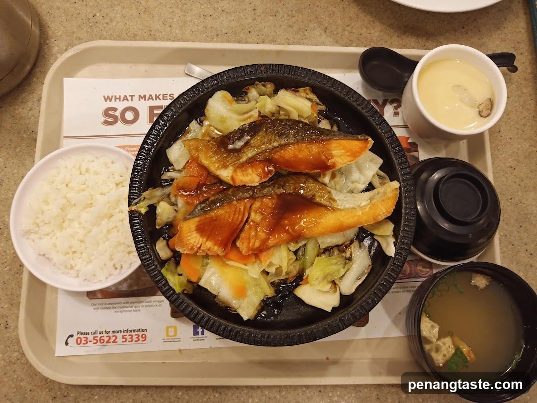 Fish and Cabbage Rice Bowl Meal