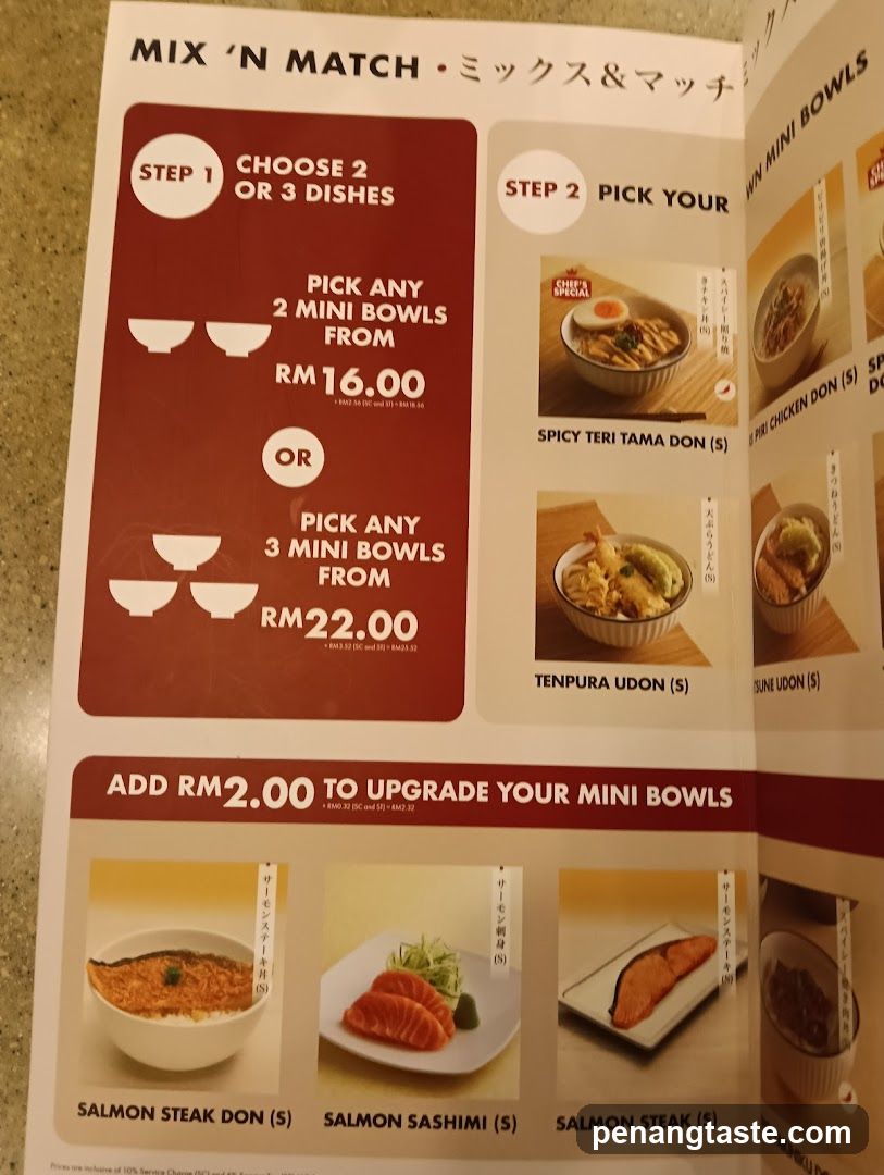 Mix 'N Match Menu