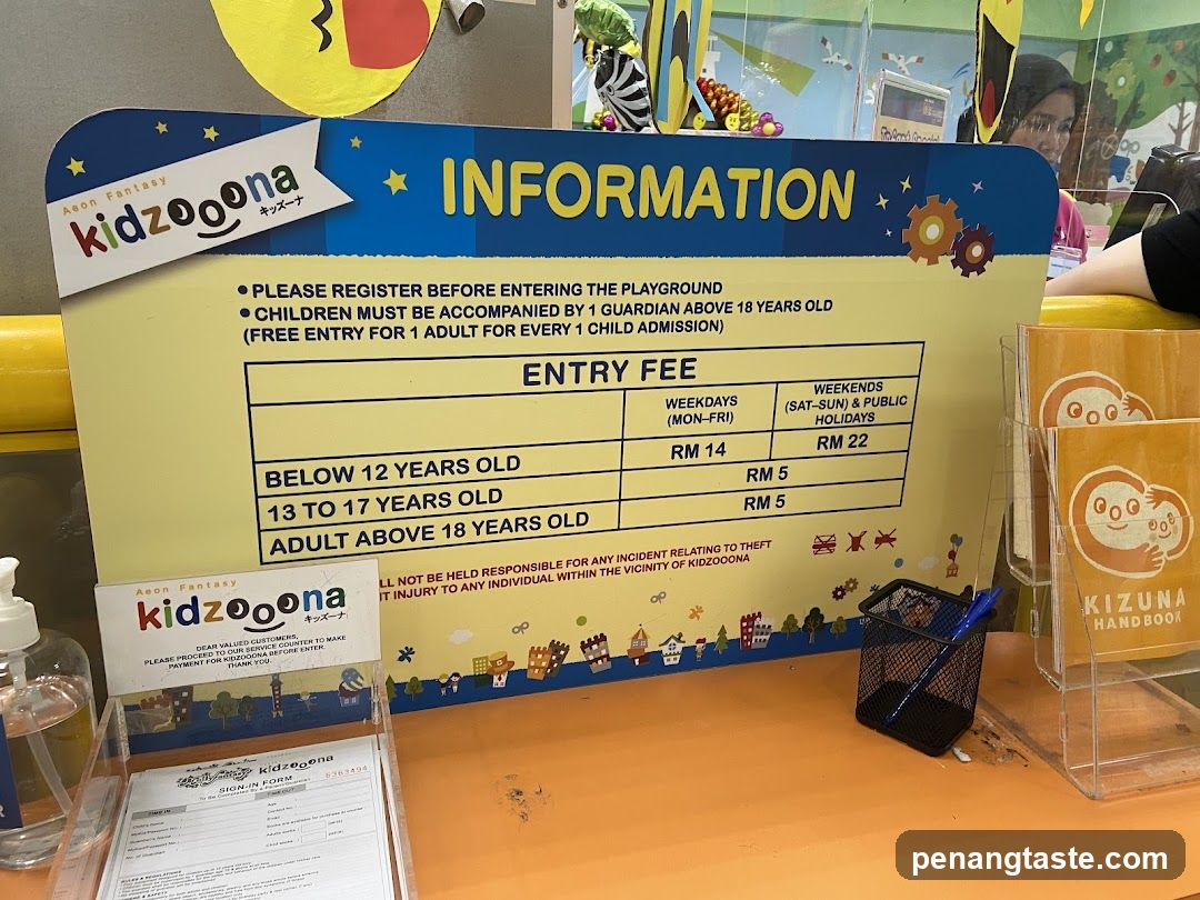 Kidzooona Information Board