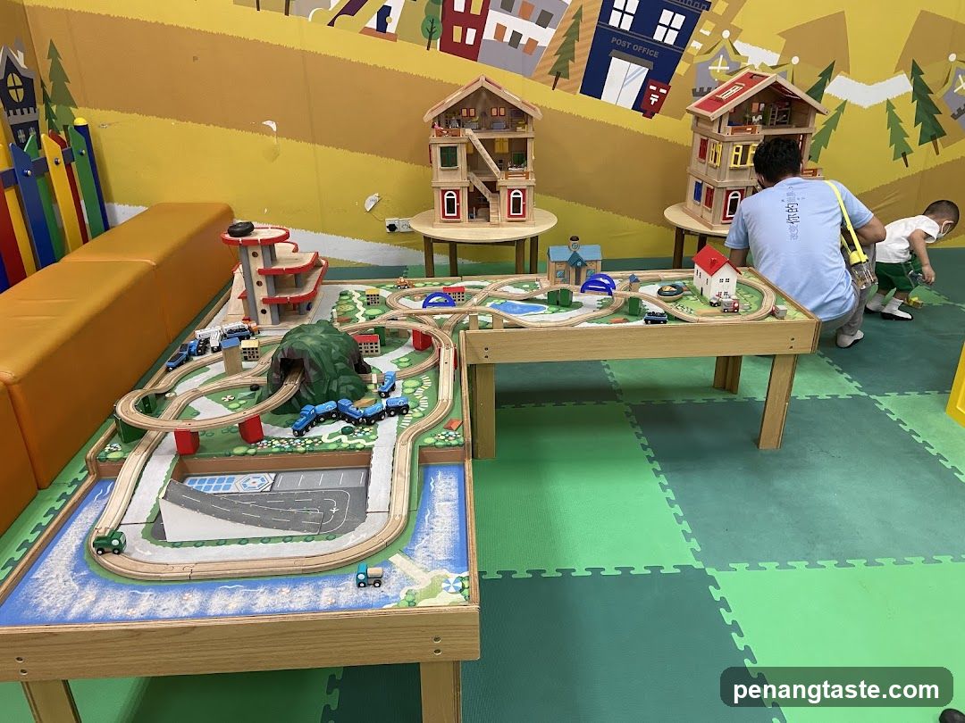 Toy Train and Dollhouse Display