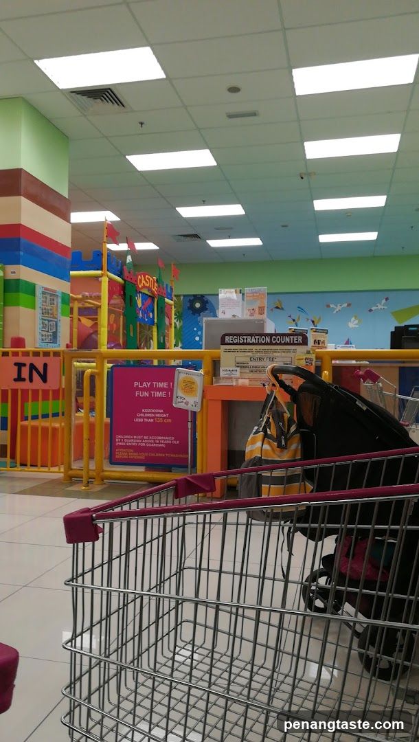 Play Area Interior with Shopping Cart and Stroller