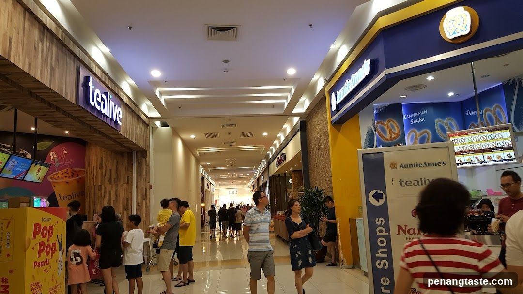 Shopping Mall Corridor with Food Stalls