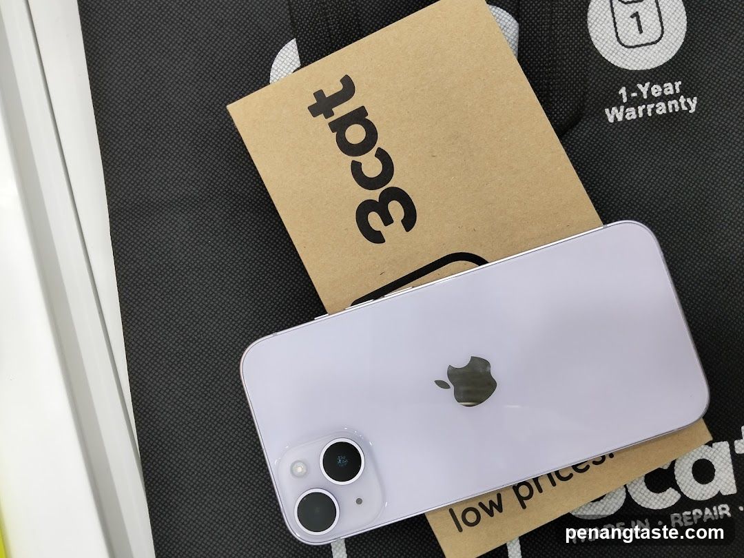 iPhone on branded packaging