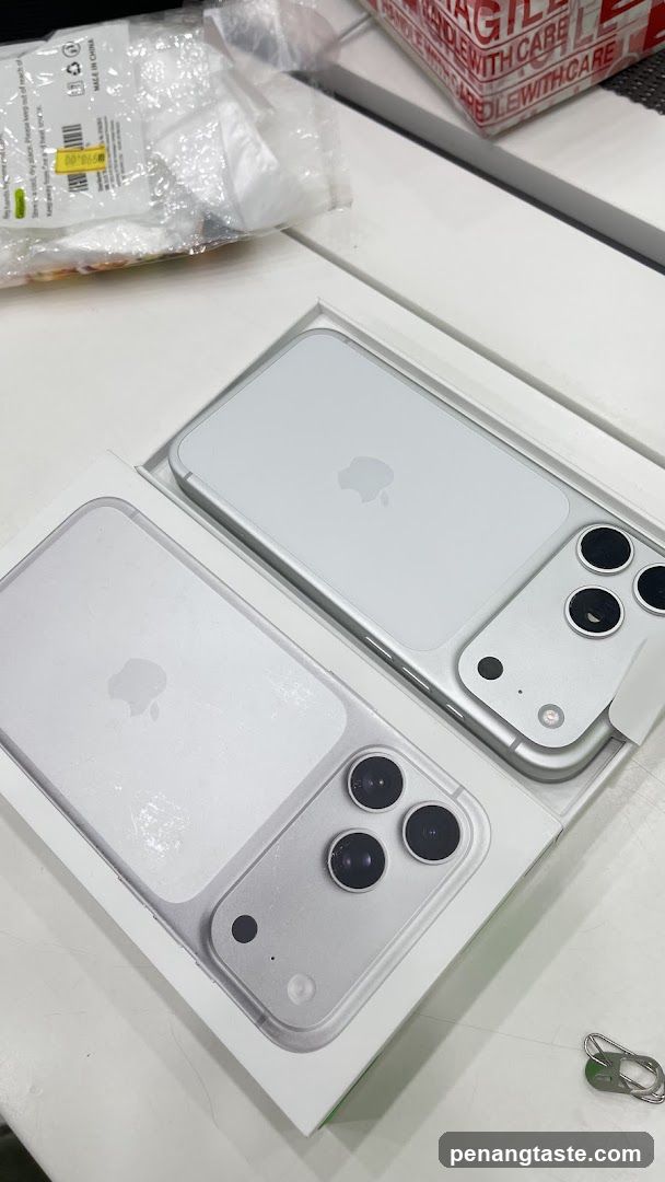 iPhone Boxes on Table