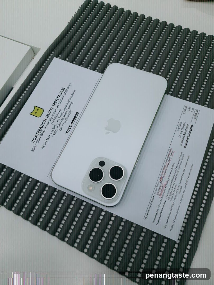 iPhone on receipt and card