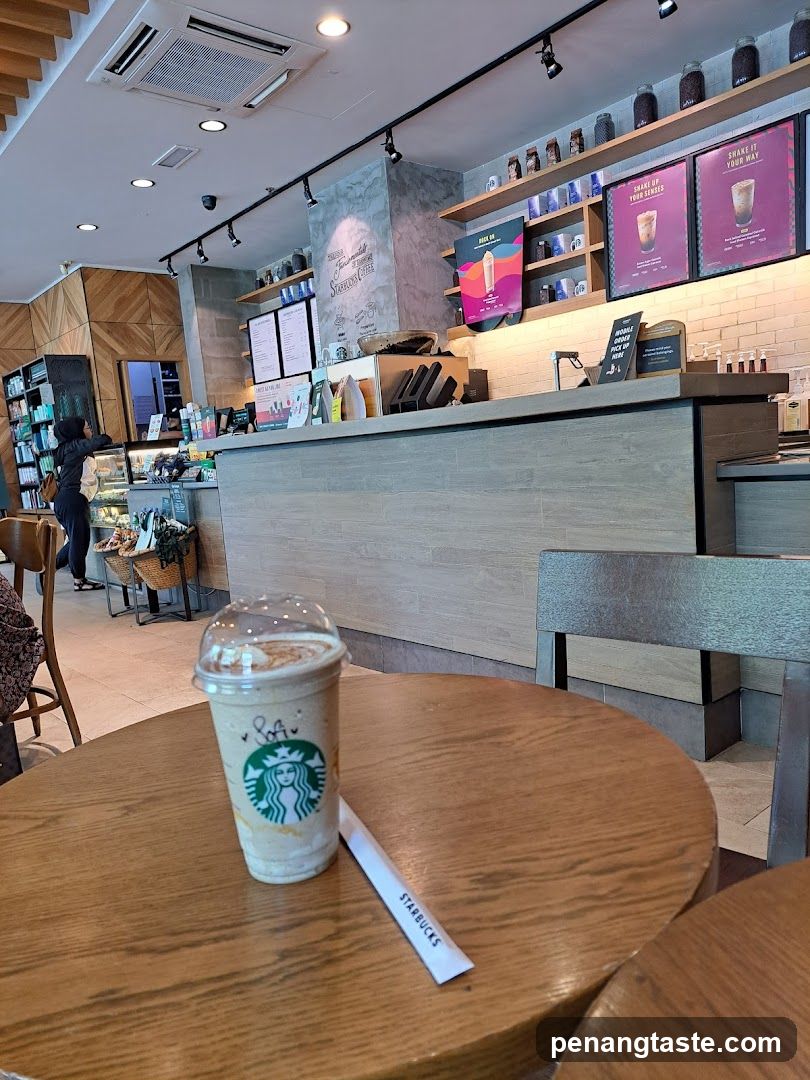 Starbucks Interior with Coffee Cup