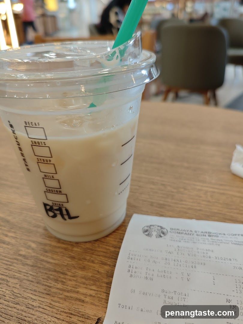 Starbucks Drink and Receipt