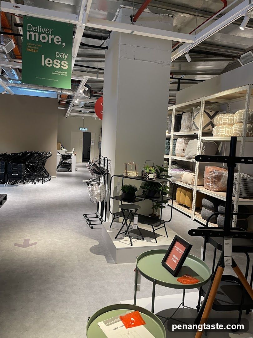 Interior of a furniture store