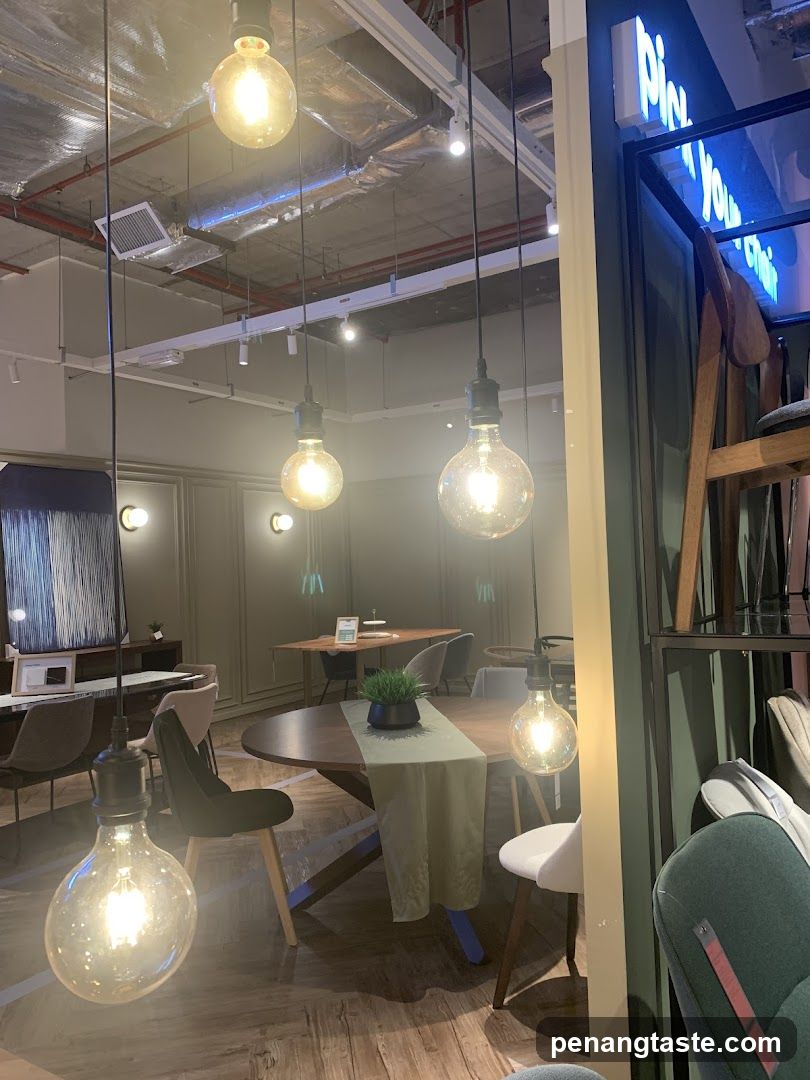 Interior of a modern dining or showroom space