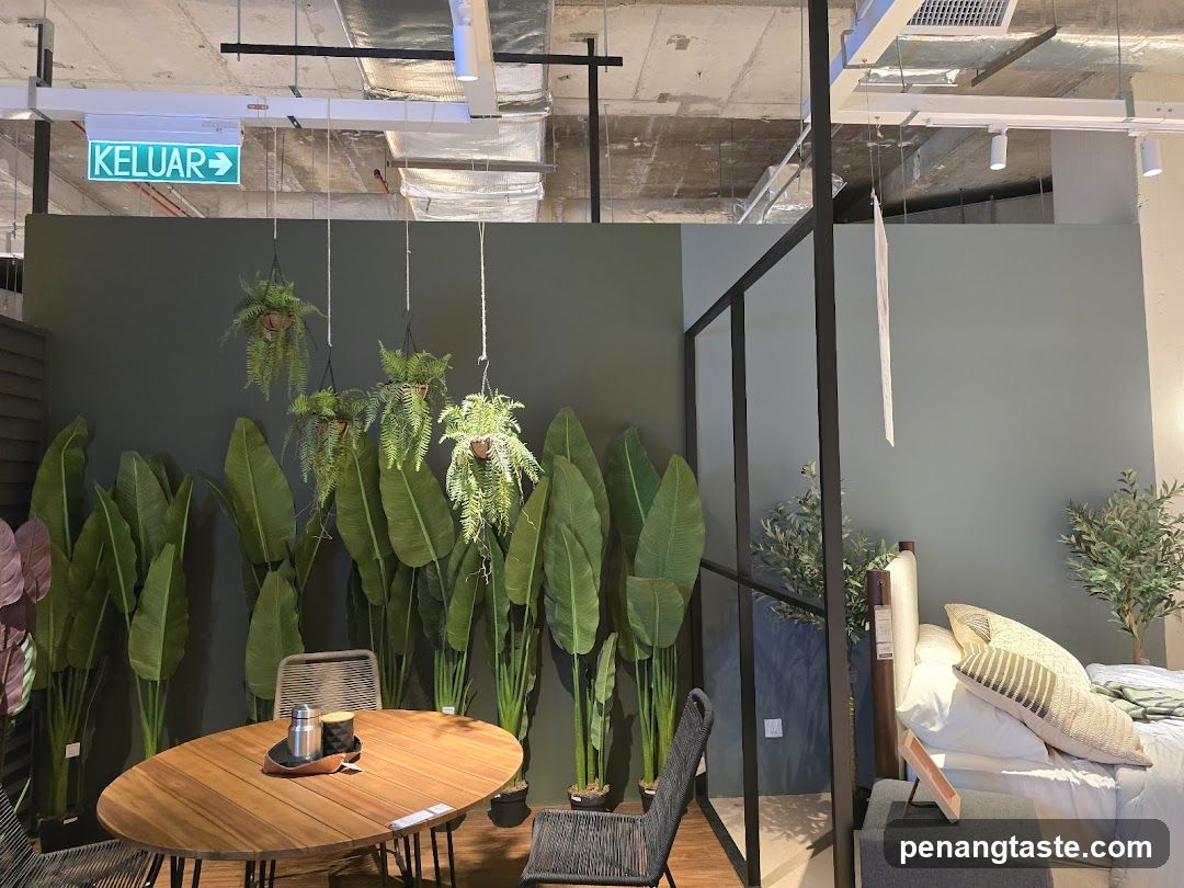 Interior Display with Plants and Furniture