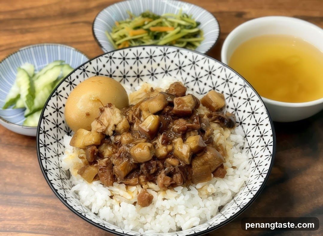 Braised Pork Rice with Side Dishes