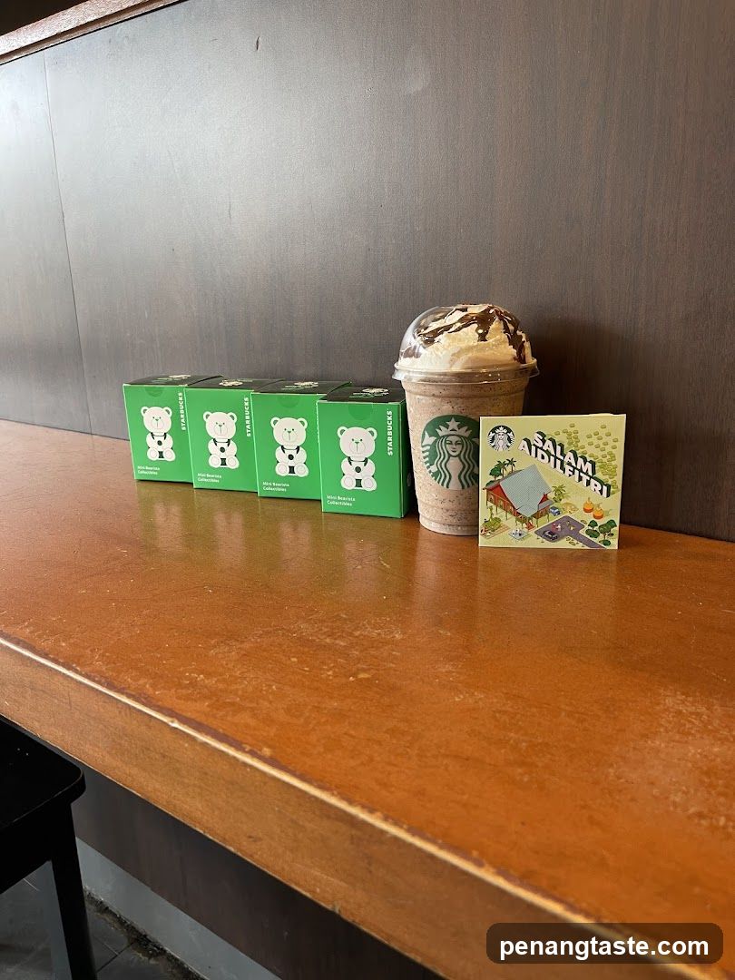 Starbucks Merchandise and Drink Display
