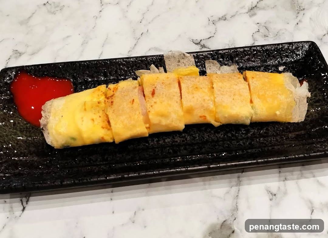 Egg Roll with Sauce