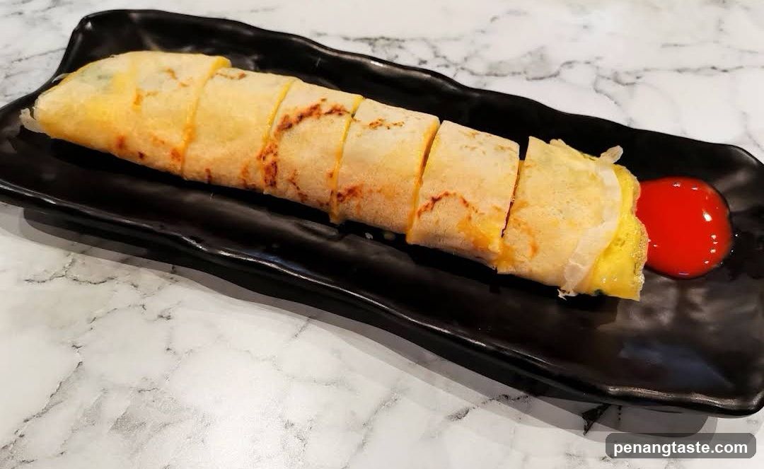 Egg Roll with Ketchup