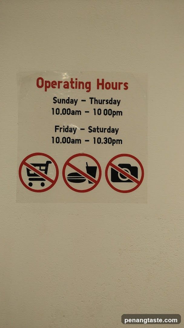 Operating Hours Sign