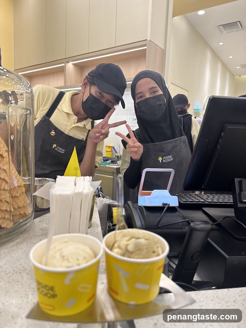 Inside Scoop Staff and Ice Cream Cups
