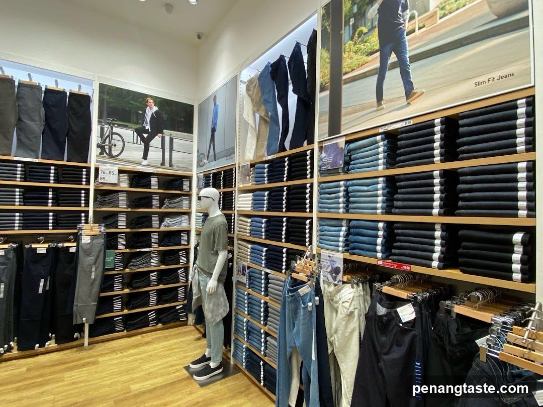 Men's Jeans Section in Clothing Store