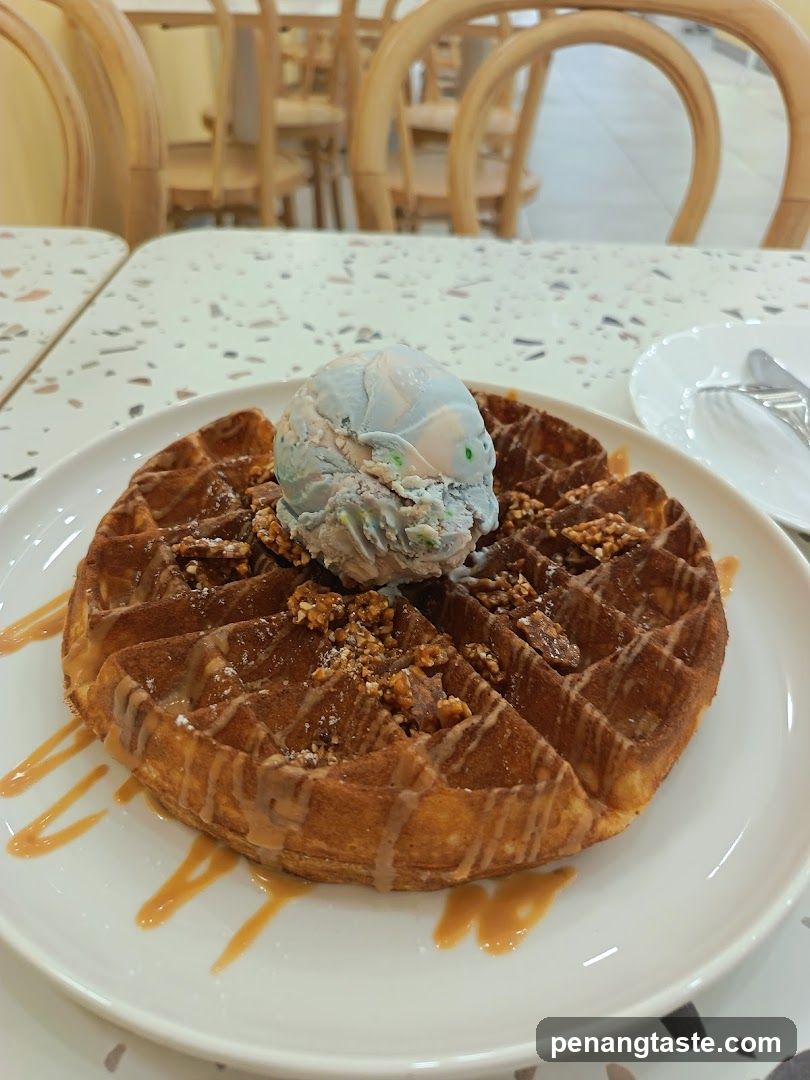 Waffle with Ice Cream