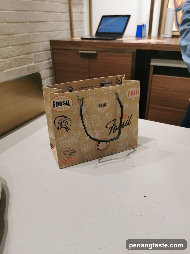 Fossil Shopping Bag on Table