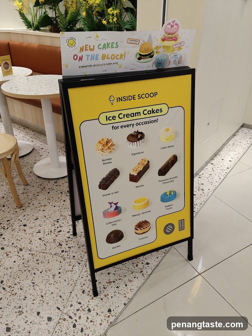 Inside Scoop Ice Cream Cakes Display