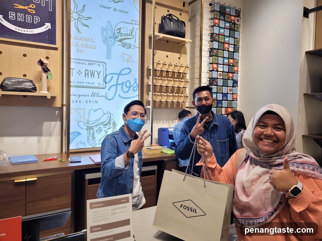 Fossil Store Interior with Shoppers