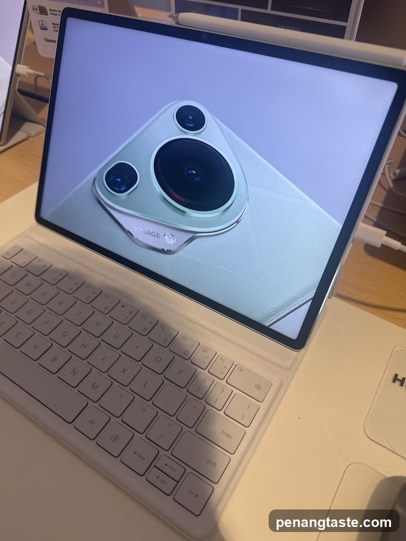 Product Display with Tablet and Keyboard