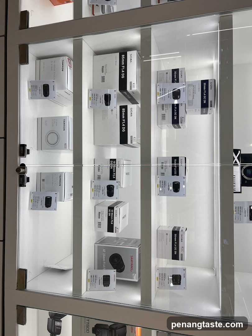 Camera Lens Display Case