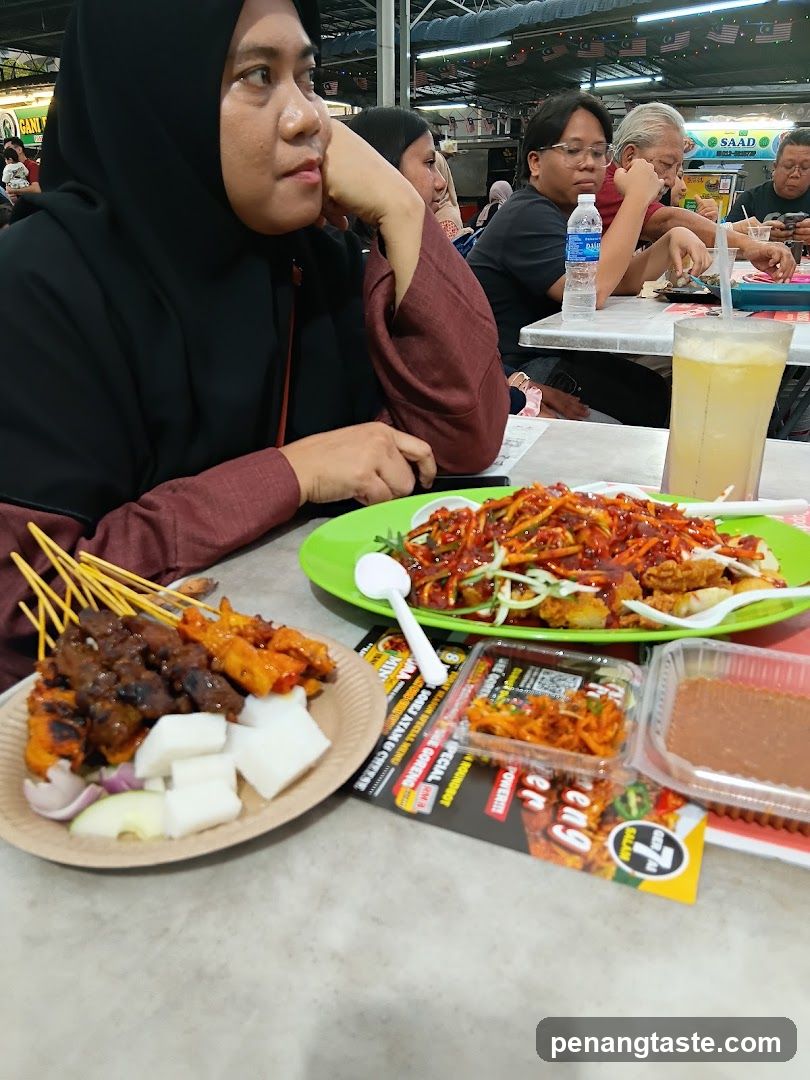Food at a food court or market stall