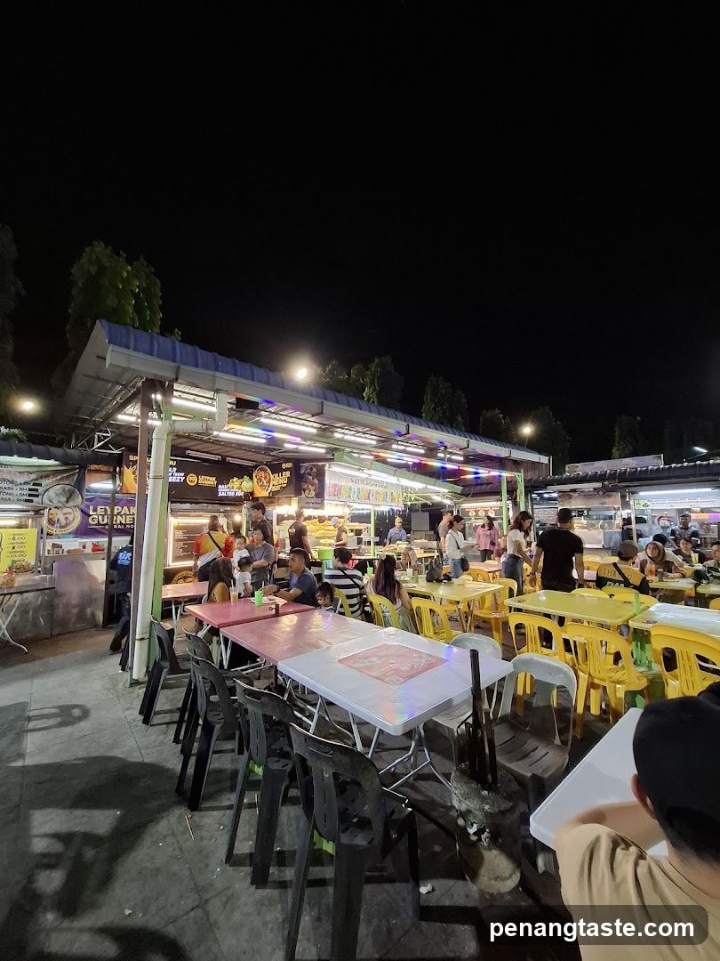 Night Food Stall Scene