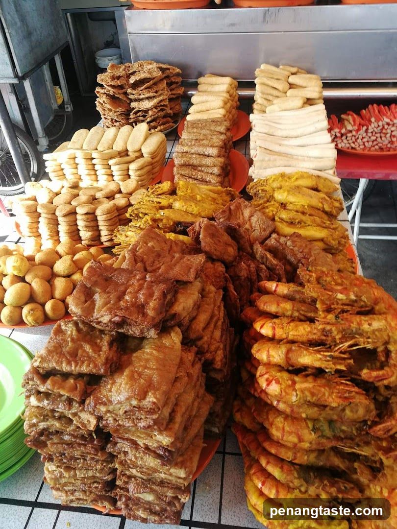 Fried Seafood and Snacks Display