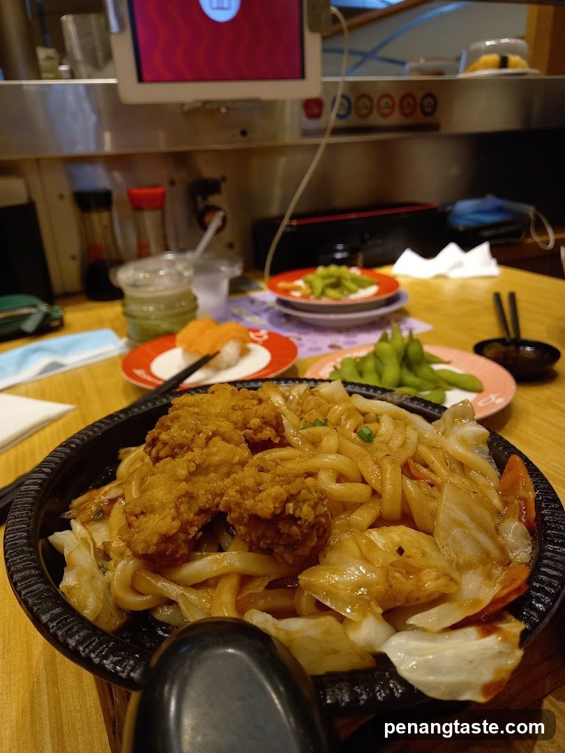 Sizzling Chicken Udon Dish