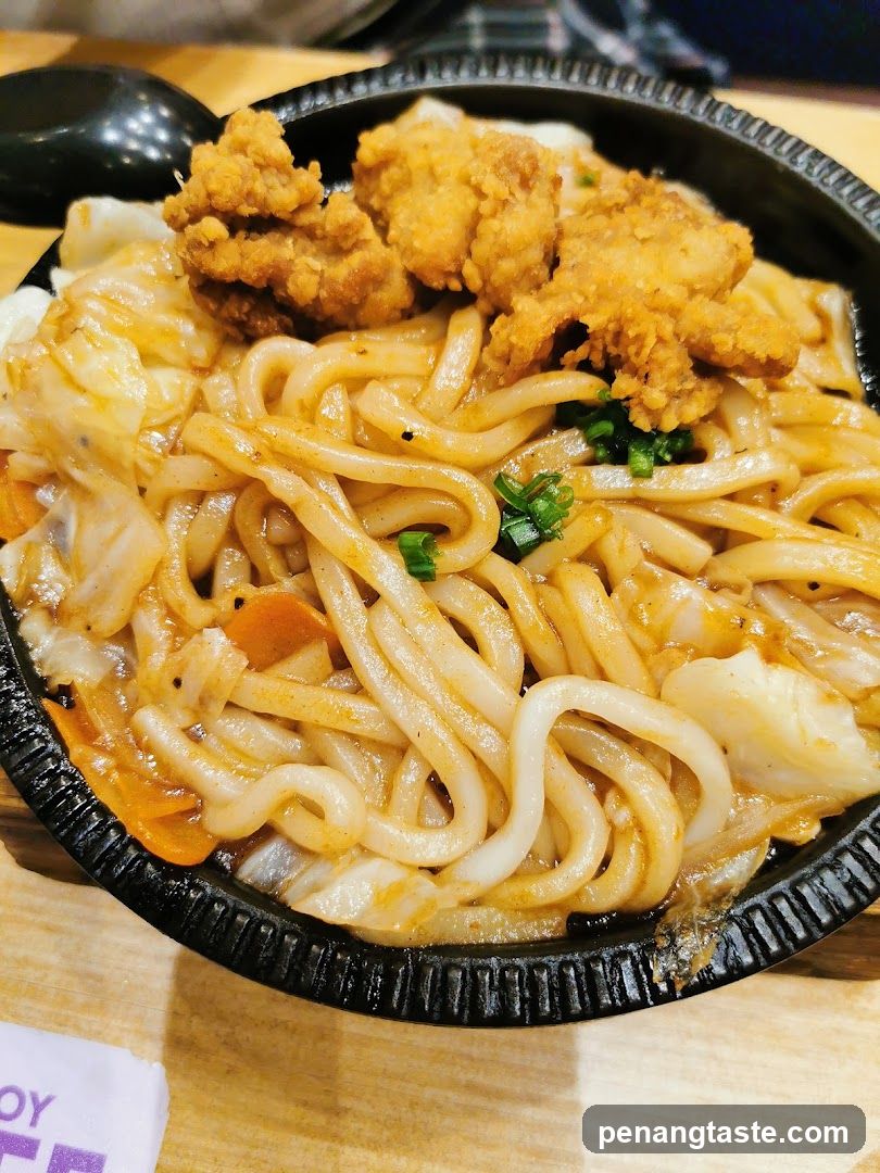 Fried Chicken Udon Bowl