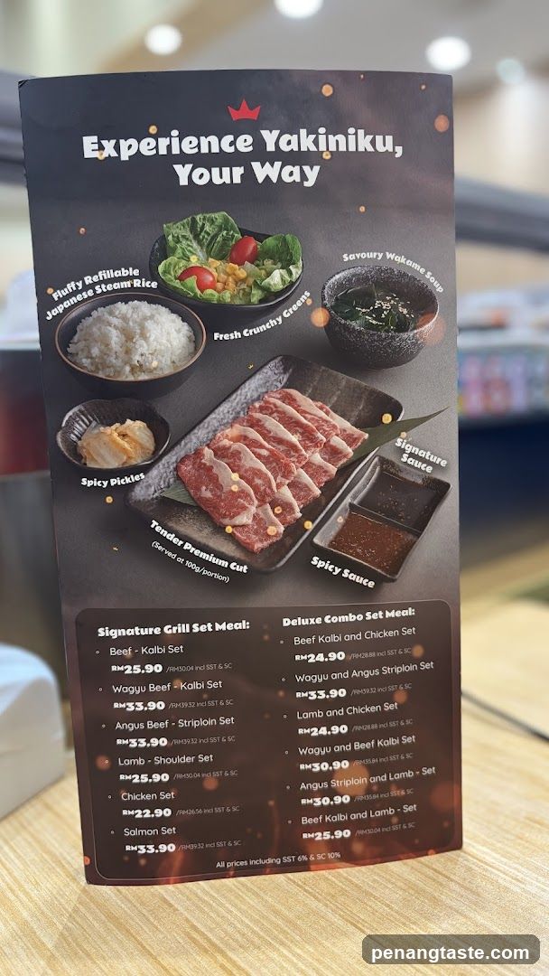 Yakiniku Menu Board