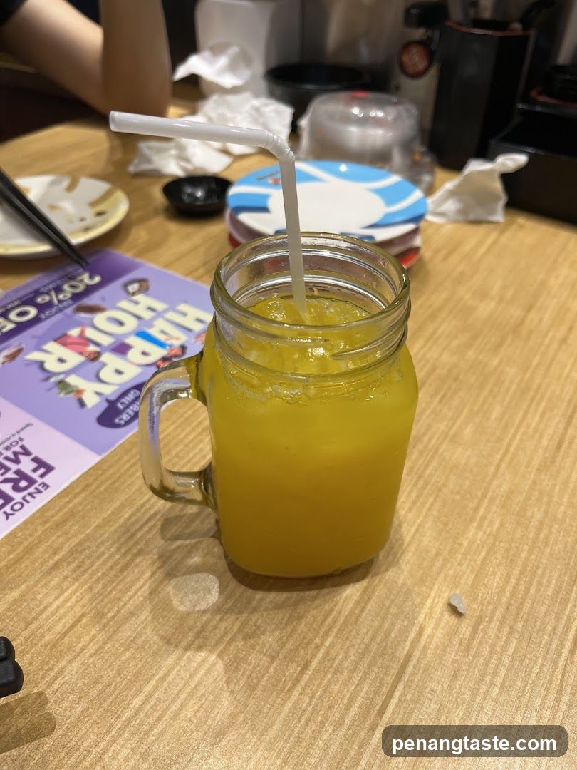 Yellow Juice in Mason Jar
