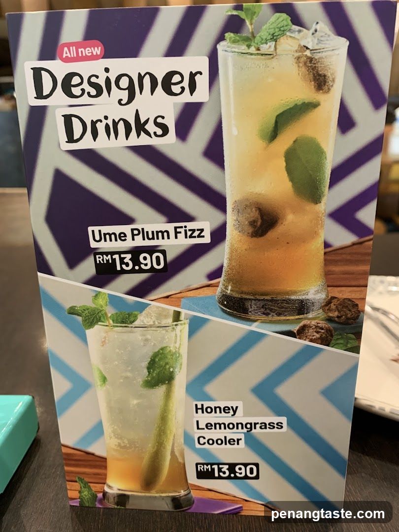 Designer Drinks Menu