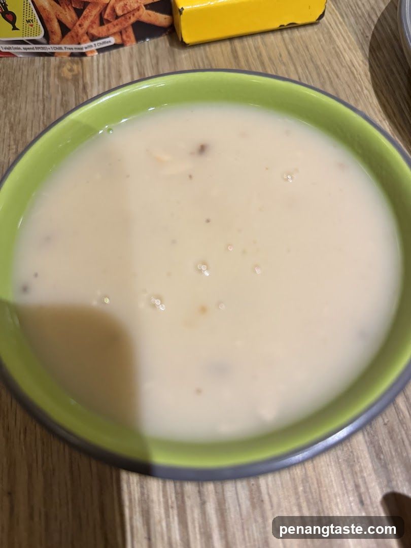 Bowl of creamy soup