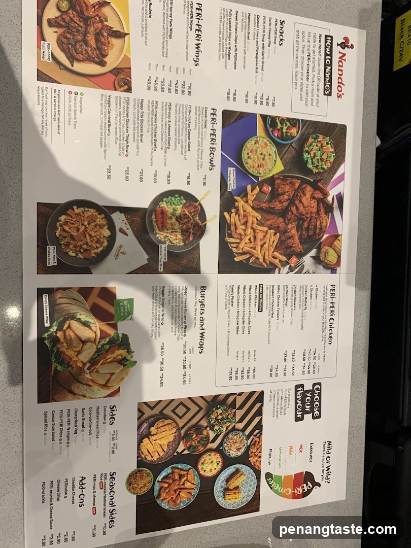 Nando's Menu