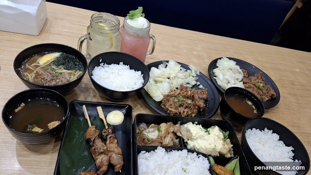 Japanese-style meal spread