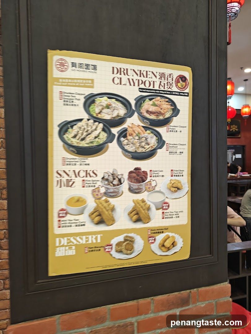 Drunken Claypot Menu