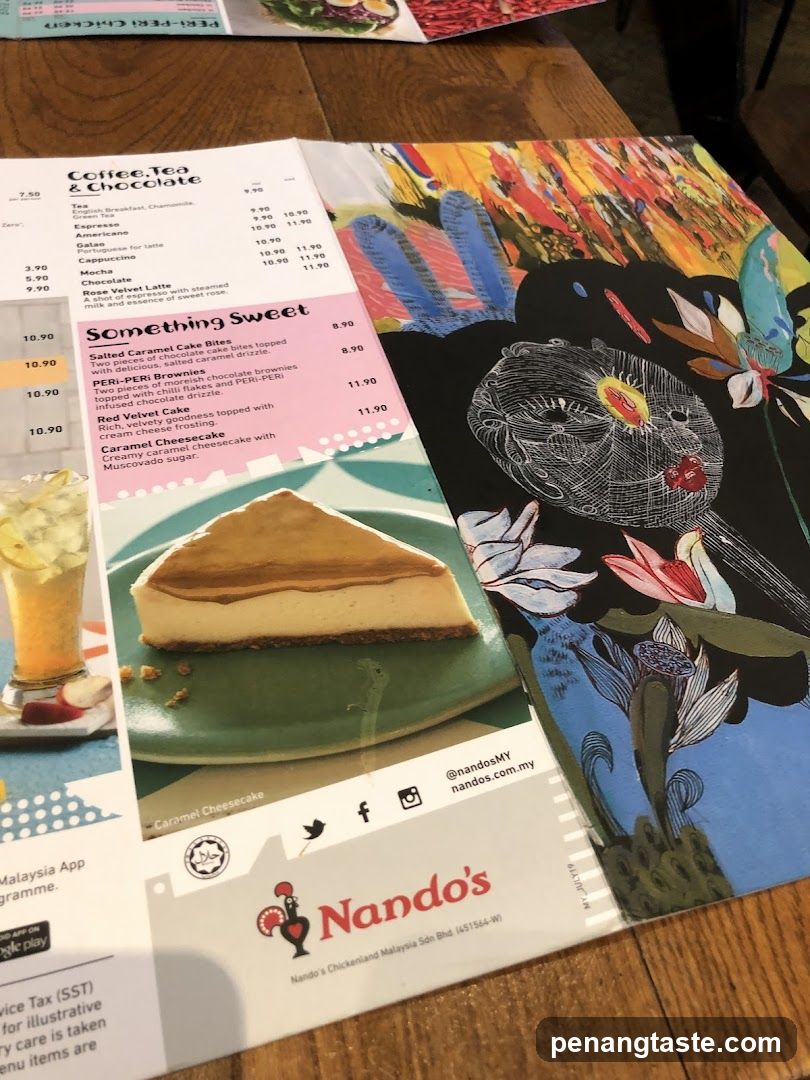 Nando's Menu Display