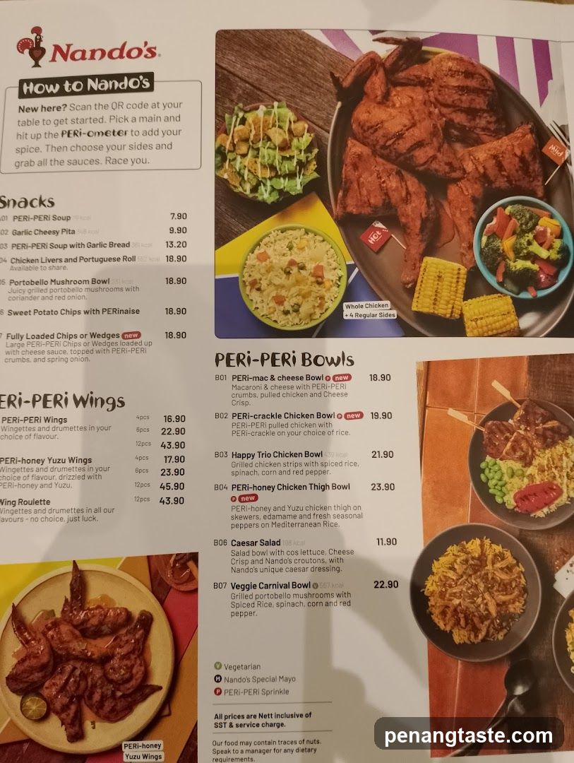 Nando's Peri-Peri Menu