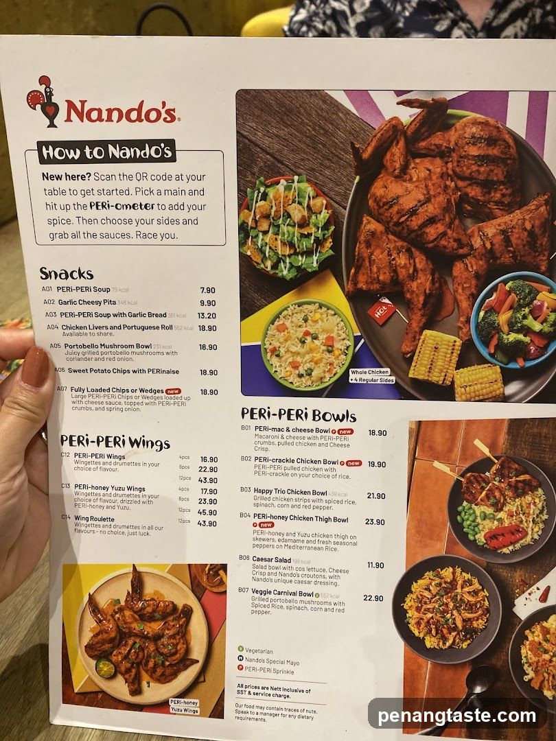 Nando's Peri-Peri Menu