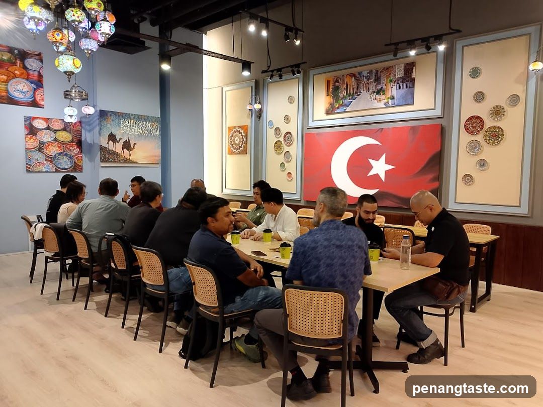 Interior of a Turkish-themed restaurant or cafe
