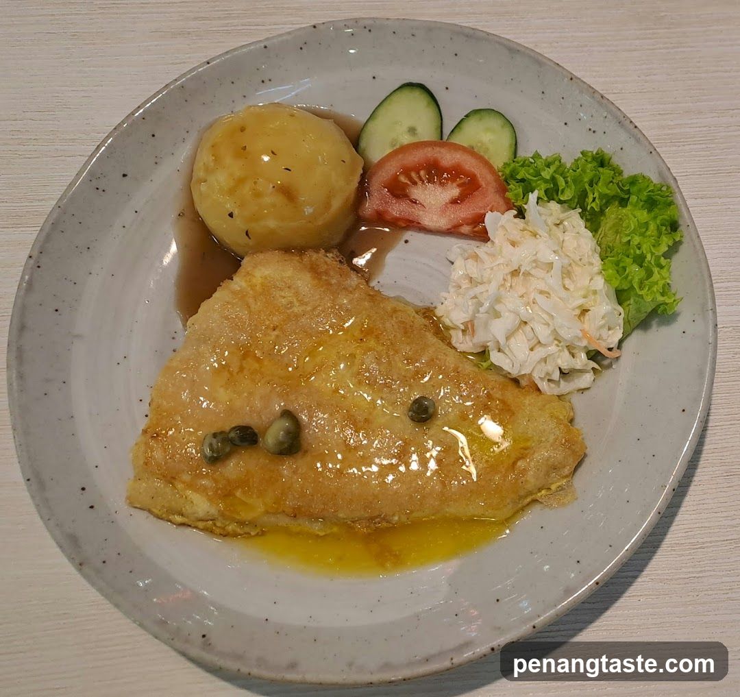 Omelette with sides on a plate