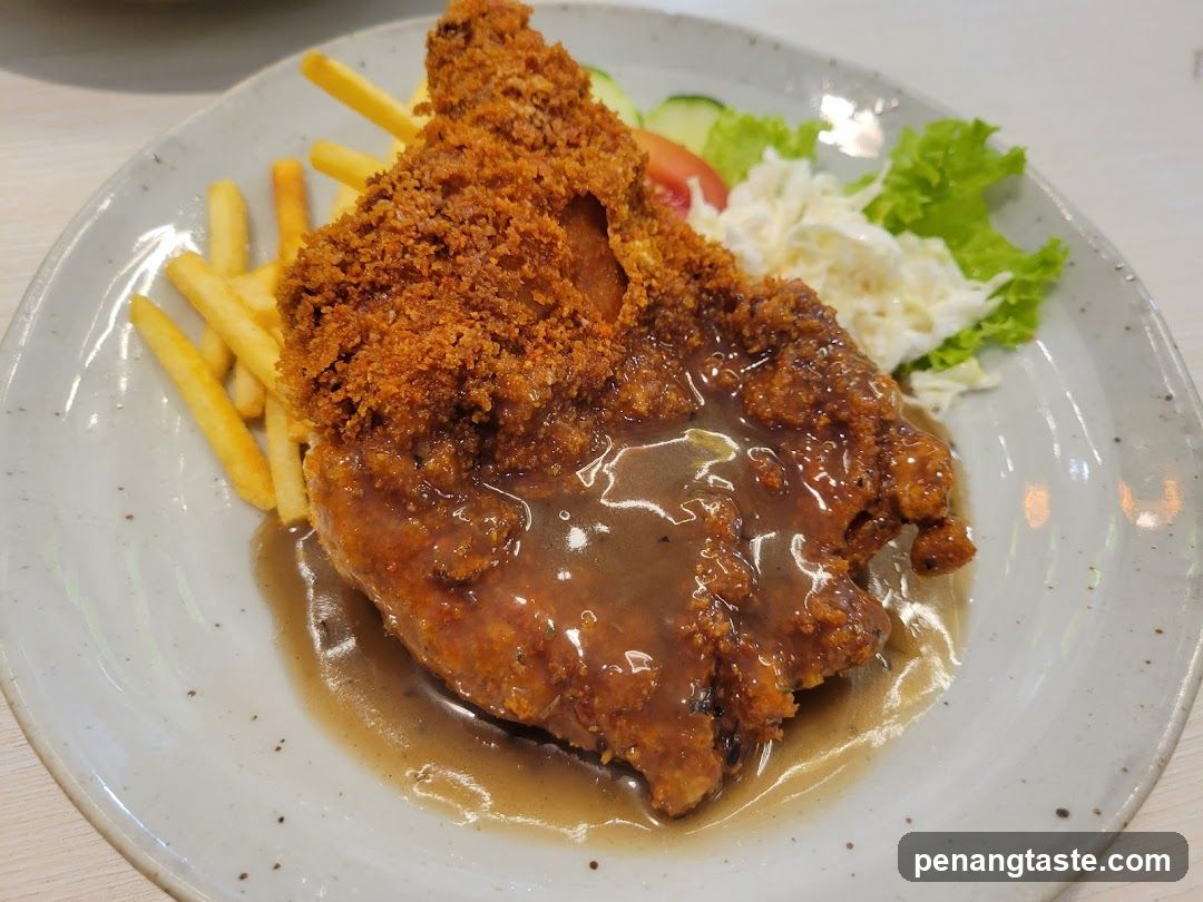 Crispy Fried Chicken with Gravy and Fries