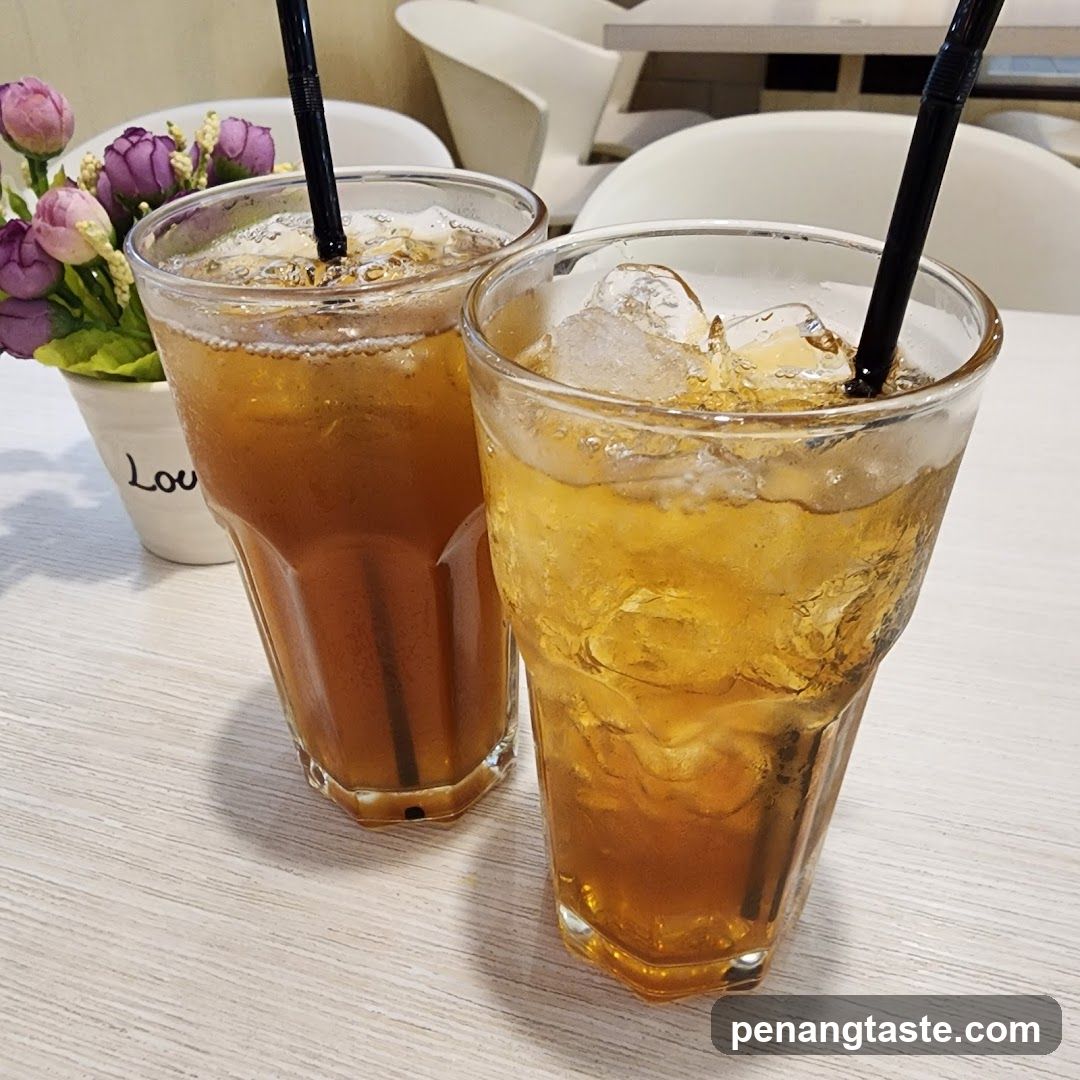 Iced Tea Drinks on Table