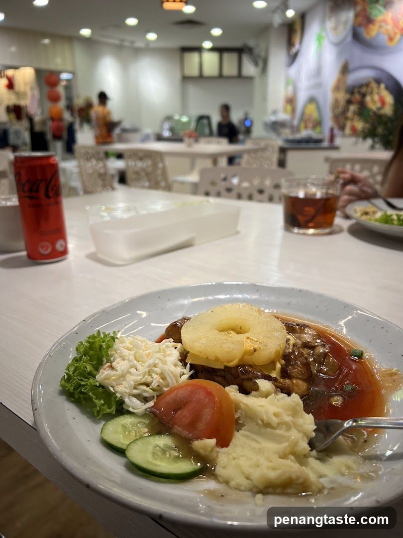Dish with Pineapple and Mashed Potatoes