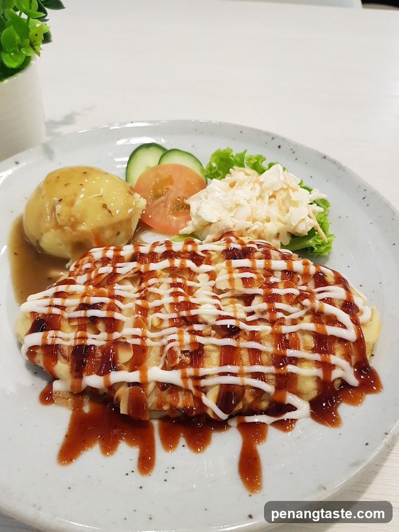 Omelette Dish with Side Salad