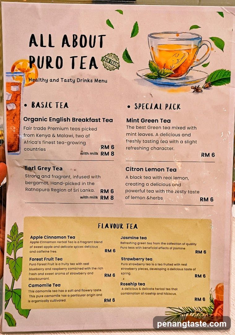 All About Puro Tea - Healthy and Tasty Drinks Menu